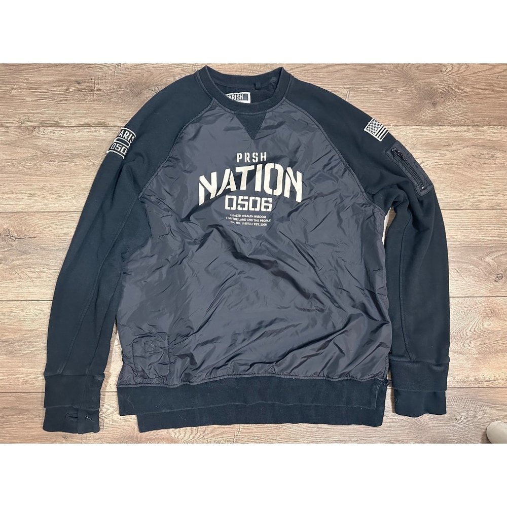 Parish Nation 0506 Health Wealth Wisdom Black Pullover 2XL Men's